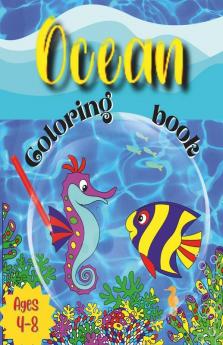 Ocean Coloring Book : Great Gift For Boys And Girls Ages 4-8