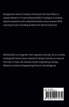 Refrigeration and Air Condition Technician First Year MCQ : Objective Question Answers