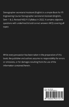 Stenographer Secretarial Assistant (English) Mcq: Objective Question Answers