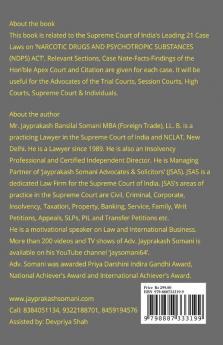 Ndps Act - Supreme Court’S Latest Leading Case Laws: Case Notes- Facts- Findings Of Apex Court Judges & Citations