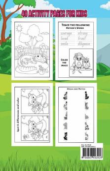 Mother and Baby Animals Activity Book for Kids : Fun and Lovely Mother and Baby Animals Activities Pages for Kids Ages 4-8 | Coloring Draw and Match Find the Difference and More