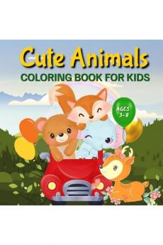 Cute Animals Coloring Book for Kids: 60 Baby Animals Coloring Pages with  Adorable Cats Dogs Pandas Deer Foxes Zebras Elephants and more for Preschool Girls and Boys ages 3-8