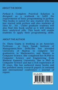 Python A Complete Practical Solution