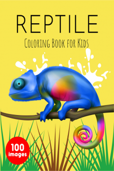 Reptile Coloring Book for Kids : A Unique Collection of 100 Coloring Pages with Snakes Lizards Turtles Chameleons Crocodiles and Many More: Reptiles Coloring Book for Boys and Girls Ages 4-8