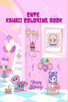 Cute Kawaii Coloring Book : Fun and Relaxing Kawaii Chibi Girls Desserts FoodFantasy Coloring and Activity Pages for Kids