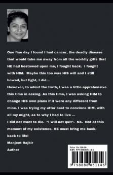 Back to Life : Cancer Survivor’s Autobiography