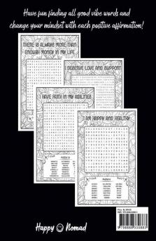 Stay Positive Word Search : Motivational Large Print Word Search Puzzle Book for Adults 2000+ Words and 100 Positive Affirmations That Can Change Your Life An Inspirational Word Search Book