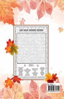 Fall Word Search : 2500+ Large Print Word Search Puzzle Book Autumn Word Search for Adults Teens Seniors