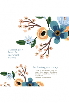 Funeral guest book for memorial service – In loving memory : Memorial Service Guest Book Sign for Funerals