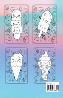 Kawaii Food Coloring Book : Relaxing Easy Kawaii Food And Drinks Coloring