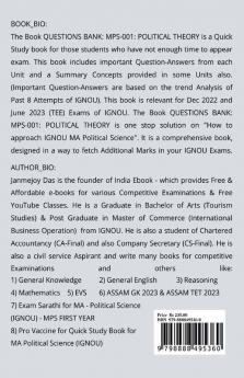 Questions Bank For IGNOU MPS-001 Political Theory: Useful for IGNOU MA - Political Science (MPS) First Year