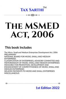 The Micro Small and Medium Enterprises Development Act 2006 | 1st Edition 2022