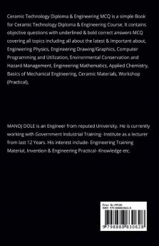 Ceramic Technology Diploma &amp; Engineering MCQ