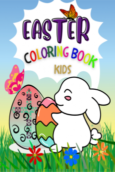 Easter Coloring Book for Kids Ages 1- 4 : Thick Lines Large Easy and Simple Easter Coloring Pages for Toddler and Preschool / Low vision Book