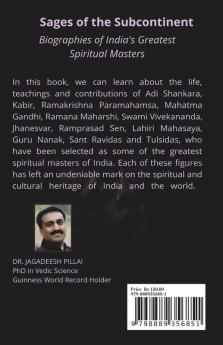 Sages of the Subcontinent : Biographies of India's Greatest Spiritual Masters