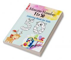 Monster Number Coloring Book : Activity Book Gift For Kids Pages 51 Size 8.5*11 by Three Trees