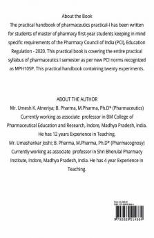 Practical Handbook of Pharmaceutics Practical -I (MPH105P)