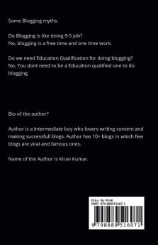 Make Money by doing Blogging in 2023 - By Tech Kiran