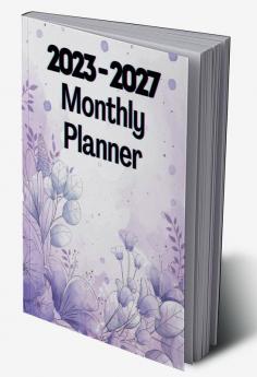 2023-2027 Monthly Planner special Gift for Women : 5 Years Pocket Organizer with Purple Cover for Women