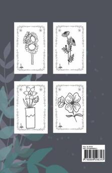 Simple Easy Flowers Coloring Book for Adults : Large Print Designs with 70 Simple Images of Flowers for Seniors Patients with Dementia and Alzheimer's Disease