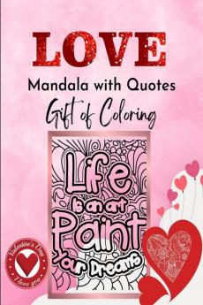 Love Mandala with Quotes: Relaxing &amp; Stress Buster Gift of Coloring for Couples Pages 65 Jumbo Size by Three Trees