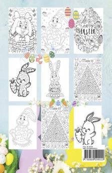 Happy Easter Activity Book for Kids Ages 4-8 with Coloring Pages Dot to Dot Scissor Skills Dot Marker and Mazes