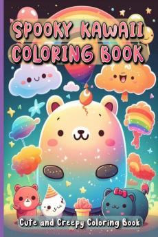 Spooky Kawaii Coloring Book : Colorful Pastel Goth Coloring Pages for Stress Relief &amp; Relaxation | Cute Horror Chibi Coloring Book | Perfect a Gift !