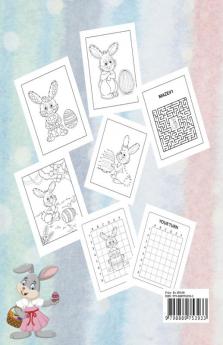 Easter Activity Book for Kids : A Fun Kid Workbook Dot to Dot Mazes Coloring Pages Color and Cut How to Draw and More for Kids Ages 4-8