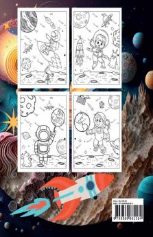 Outer Space Coloring Book for Kids : Awesome Space Ships Rockets Planets Astronauts for Kids Ages 4-12