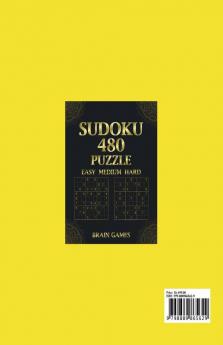 Large Print Sudoku for Seniors Easy to Hard : Brain Games