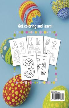 Easter Alphabet and Numbers Coloring Book for Children : Fun and Educational Easter Coloring Book for Kids to Learn Alphabet and Numbers