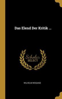 Elend Der Kritik ...