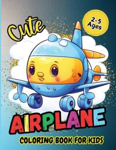 Cute Airplane Coloring Book  For Kids