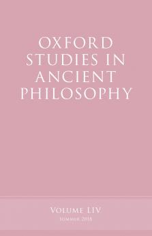 Oxford Studies in Ancient Philosophy Volume 54