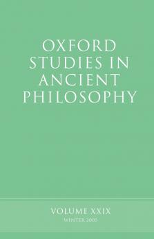 Oxford Studies in Ancient Philosophy