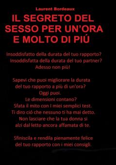 Segreto del Sesso Per Un'ora E Molto Di Piú