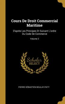 Cours De Droit Commercial Maritime