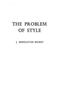 The Problem of Style
