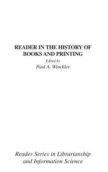 Reader in the History of Books and Printing