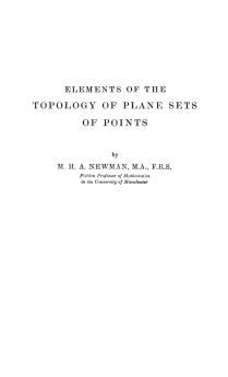 Elements of the Topology of Plane Sets of Points