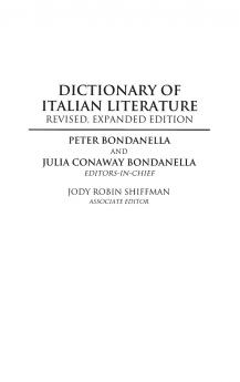 Dictionary of Italian Literature