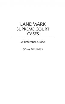 Landmark Supreme Court Cases