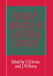 Human Abilities in Cultural Context