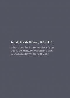 NKJV Bible Journal - Jonah Micah Nahum Habakkuk | Softcover