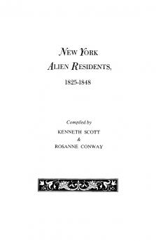 New York Alien Residents 1825-1848