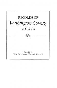 Records of Washington County Georgia