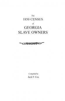 1850 Census of Georgia Slave Owners