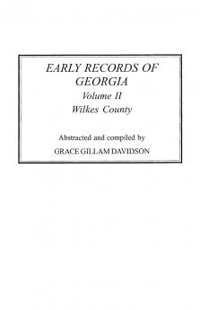 Early Records of Georgia