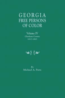 Georgia Free Persons of Color Volume IV