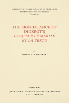 The Significance of Diderot's Essai sur le mérite et la vertu